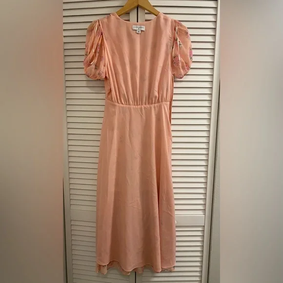 LoveShackFancy For Target Pink/Peachy Fleur Dress Size 2 - Picture 10 of 14